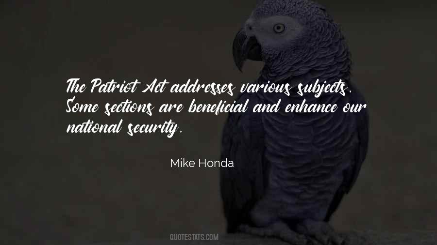 Quotes About Patriot Act #869584