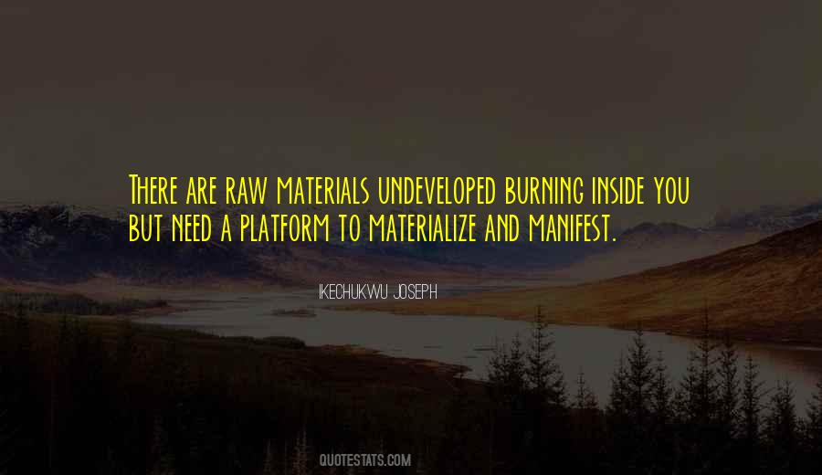 Quotes About Raw Materials #221521