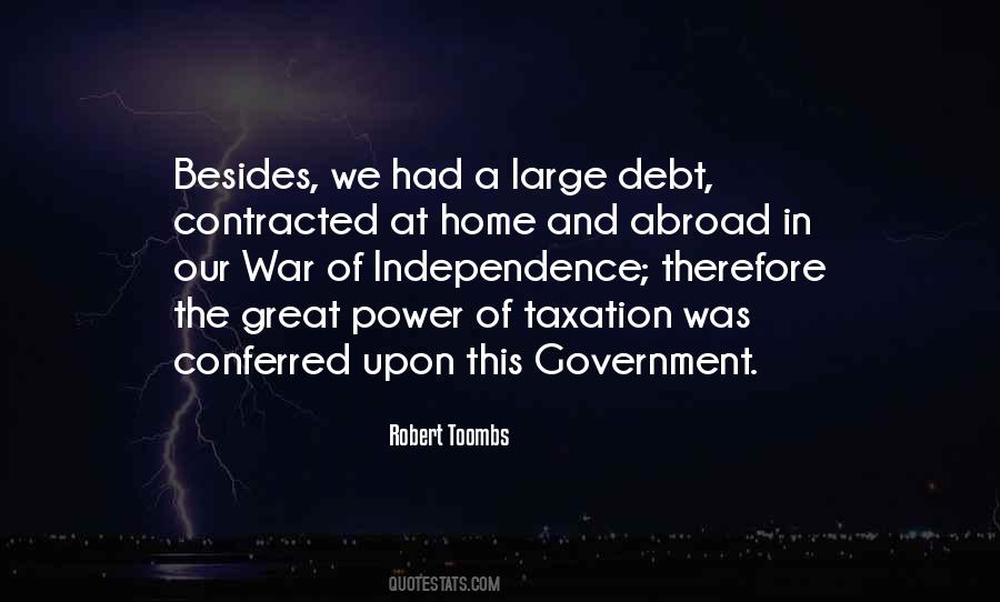 Quotes About Government Taxation #1491920