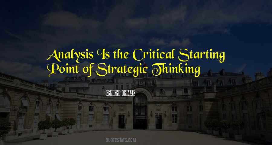 Quotes About Strategic Thinking #491777