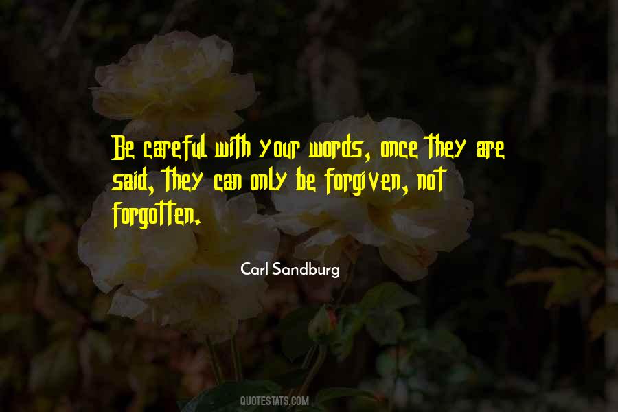 Careful Of Your Words Quotes #39705