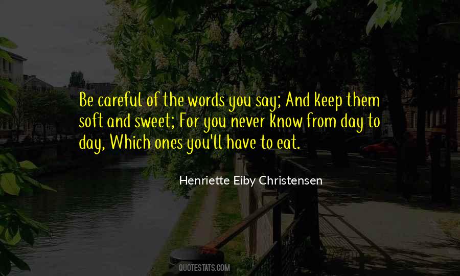 Careful Of Your Words Quotes #468463