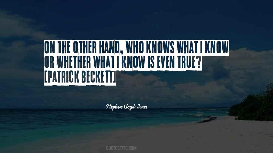 Quotes About Beckett #1147686