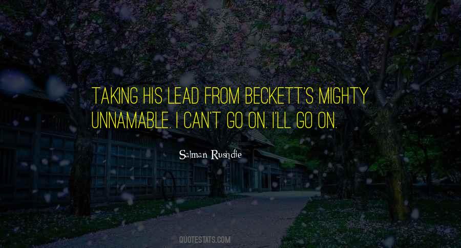 Quotes About Beckett #122877