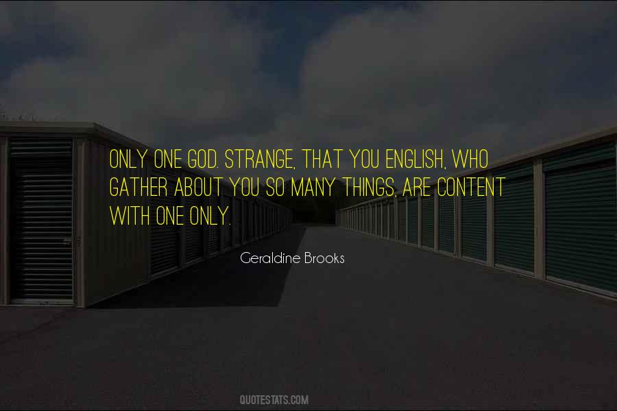 Quotes About Only One God #1740077