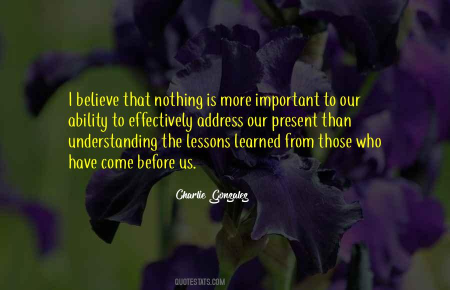 Quotes About Learned Lessons #118829