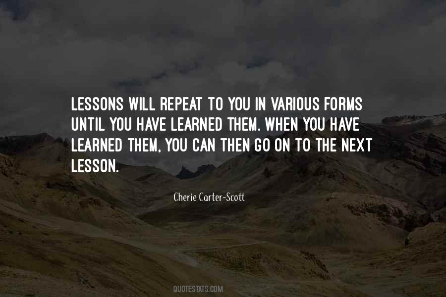 Quotes About Learned Lessons #144610