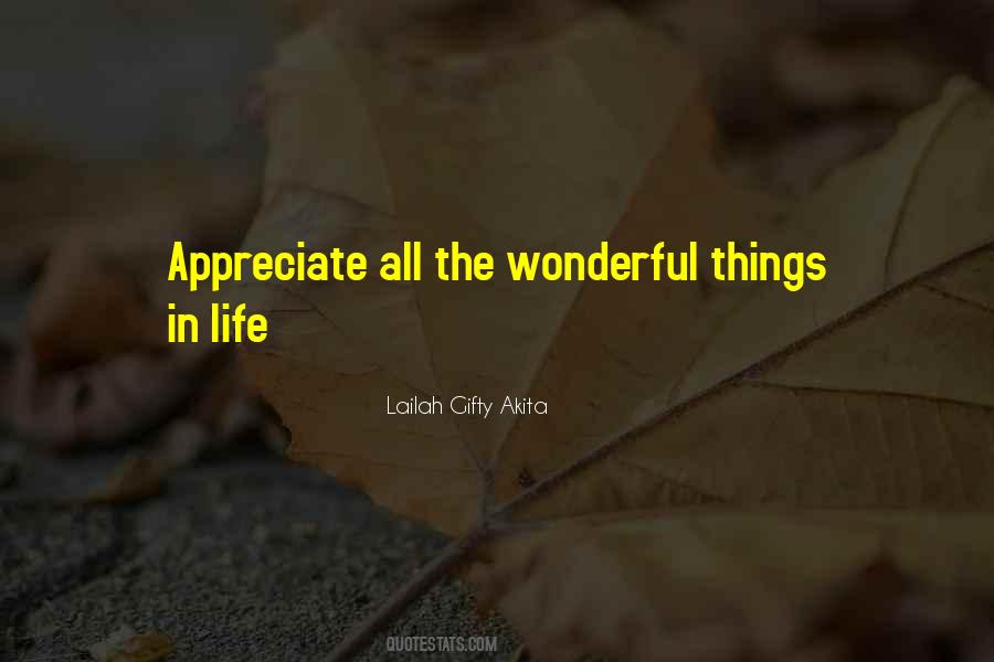 Quotes About Wonderful Things In Life #1080038