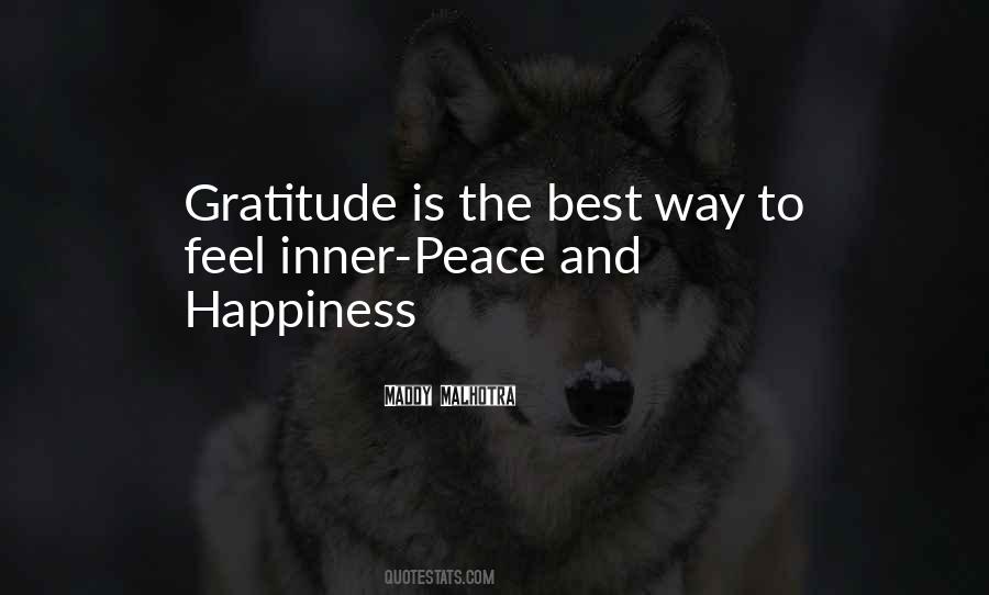 Gratitude Happiness Inner Peace Quotes #935523
