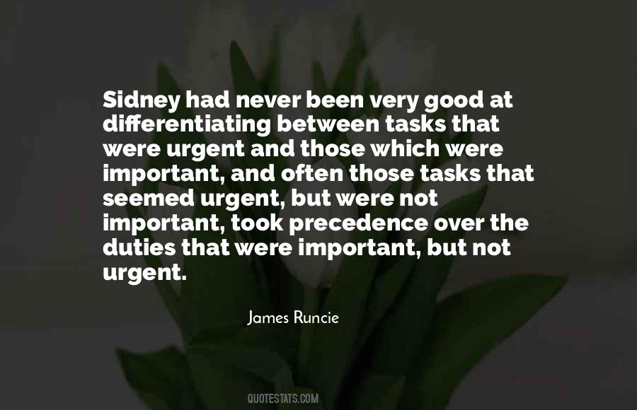 Quotes About Urgent And Important #1631654
