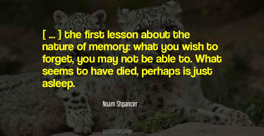 First Memory Quotes #288696