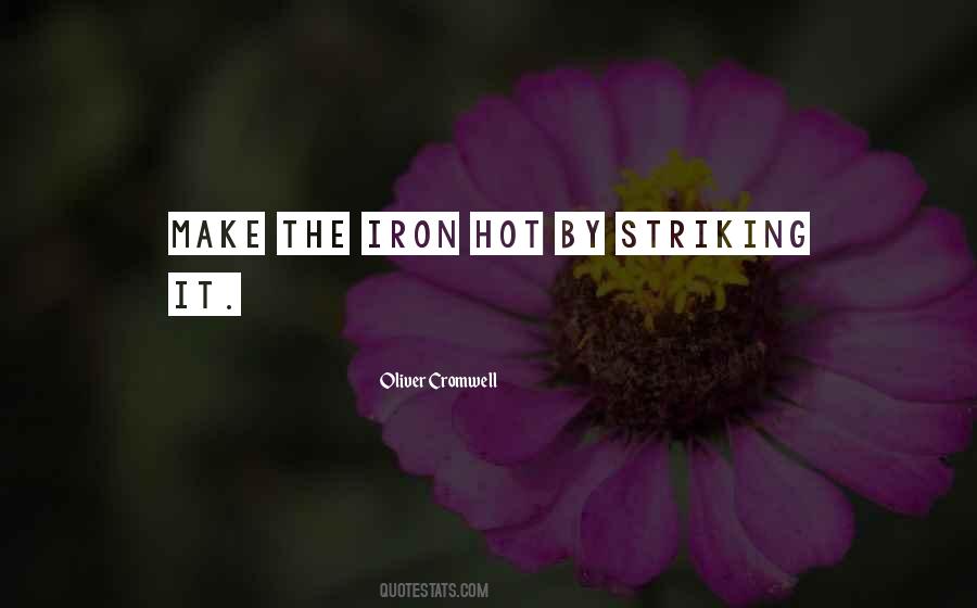 Quotes About Striking While The Iron Is Hot #17645