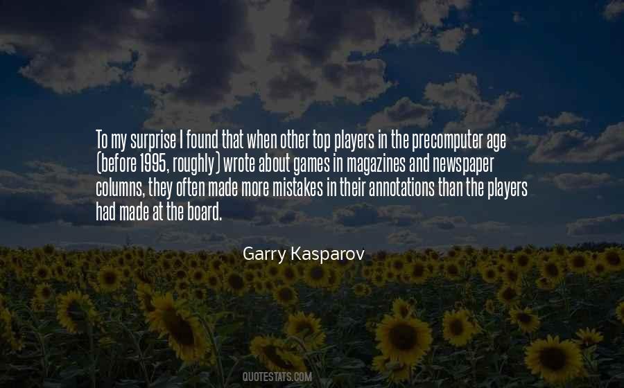 Quotes About Kasparov #167697