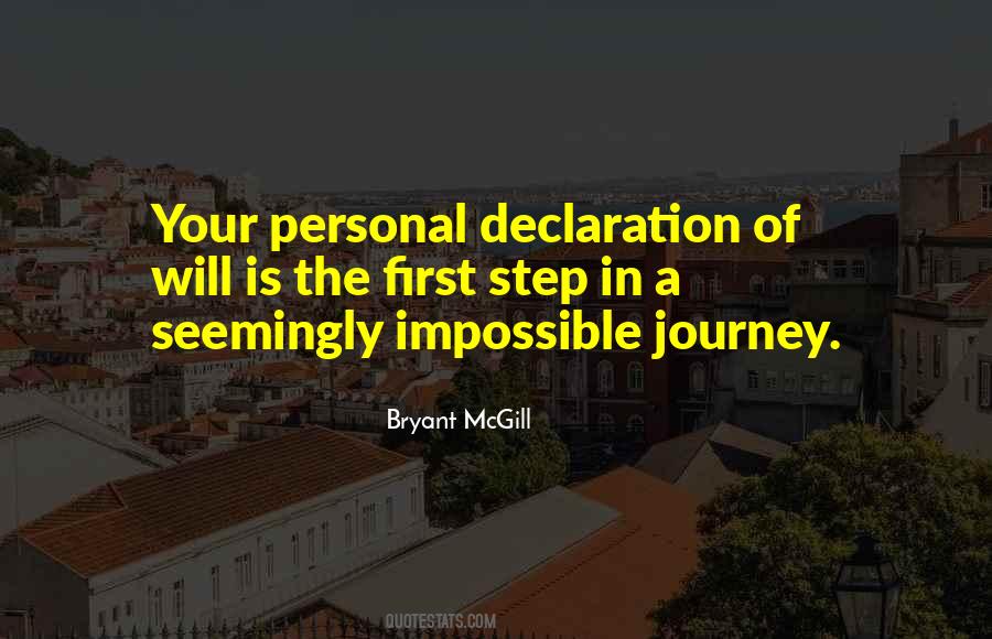 Personal Declaration Quotes #1349810