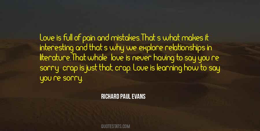 Quotes About Love Mistakes #149385