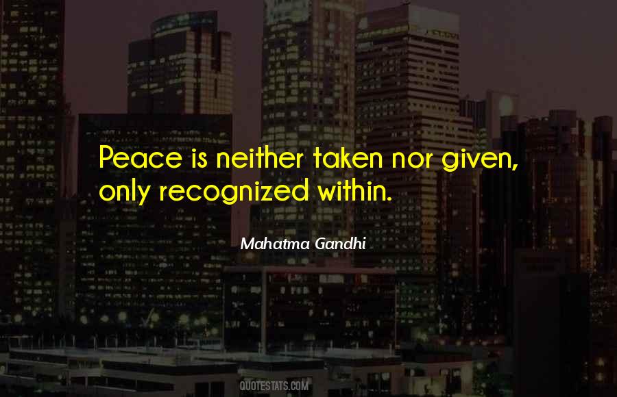 Peace Mahatma Gandhi Quotes #1283026