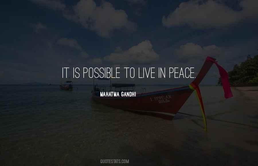 Peace Mahatma Gandhi Quotes #1608157