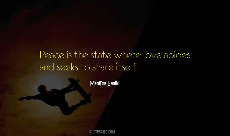 Peace Mahatma Gandhi Quotes #1760532