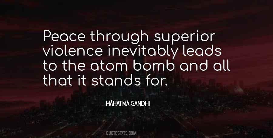 Peace Mahatma Gandhi Quotes #293407