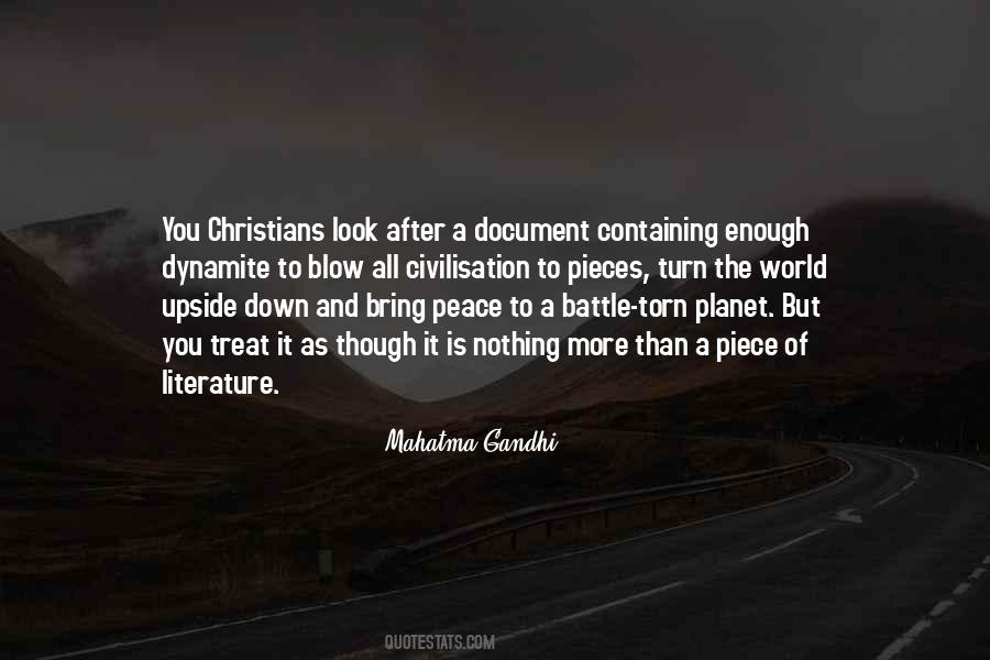 Peace Mahatma Gandhi Quotes #33795