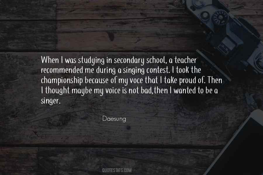 Quotes About Secondary School #494019