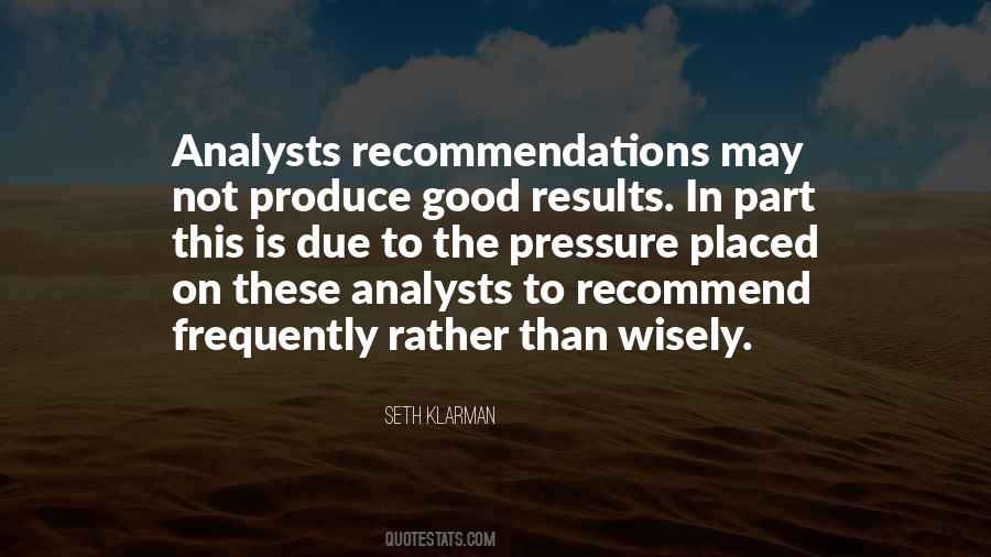 Quotes About Recommendations #1325286