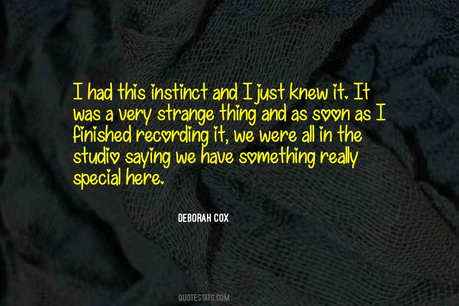 Quotes About Instinct #1705832