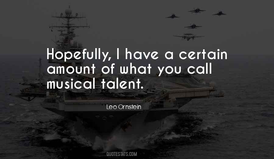 Quotes About Musical Talent #957789