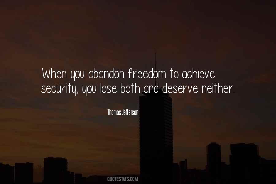 Quotes About Freedom And Security #1350747