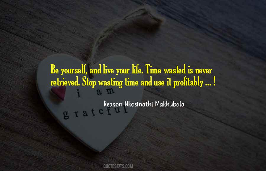 Quotes About Wasted Time In Life #1214491