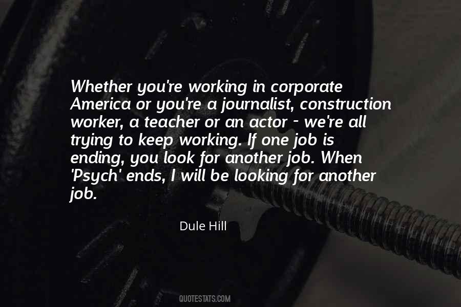 Working In America Quotes #171474