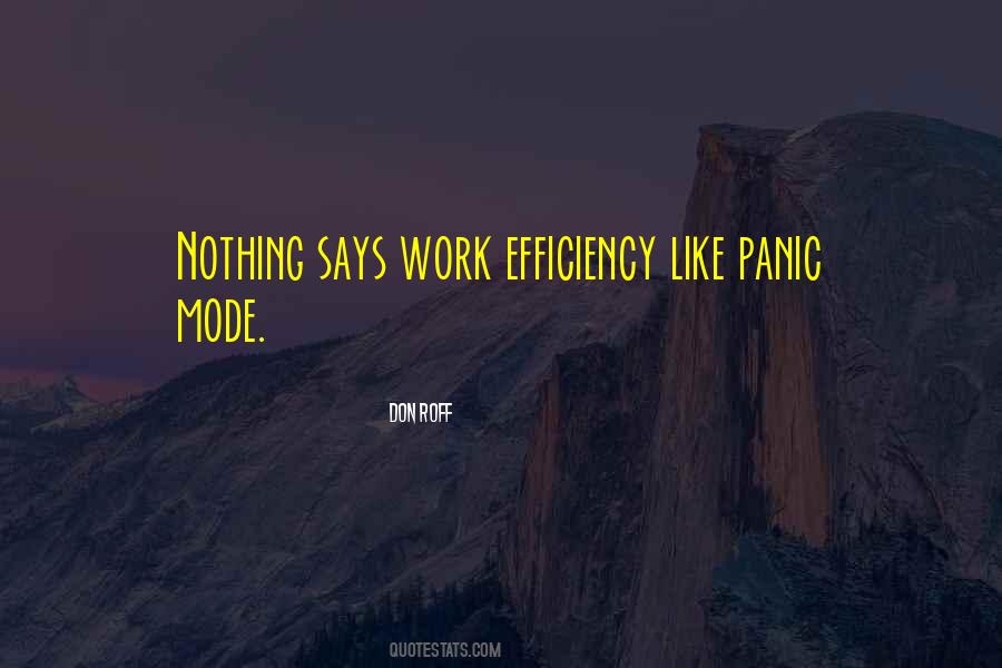 Work Efficiency Quotes #1058427