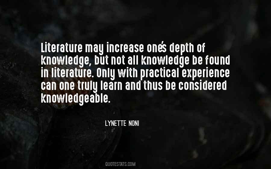 Quotes About Knowledge And Experience #241253