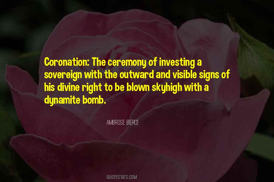 Quotes About Coronation #1159531