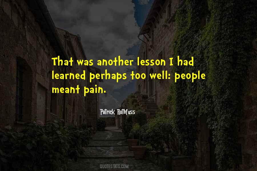 Quotes About Lesson Learned #43400