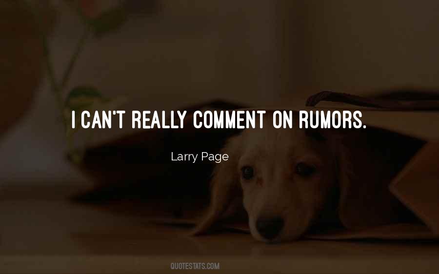 Quotes About Rumors #1407340