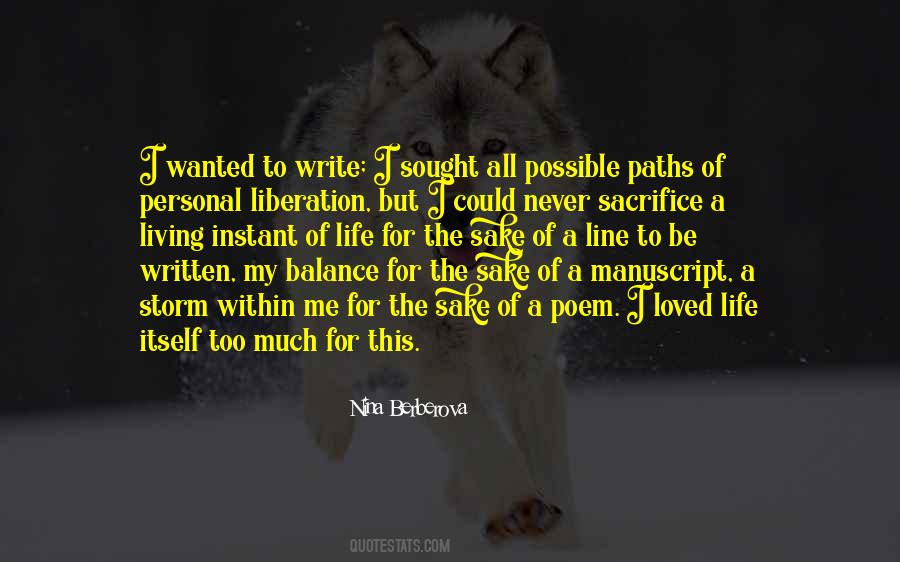 Quotes About Sacrifice For Life #735758