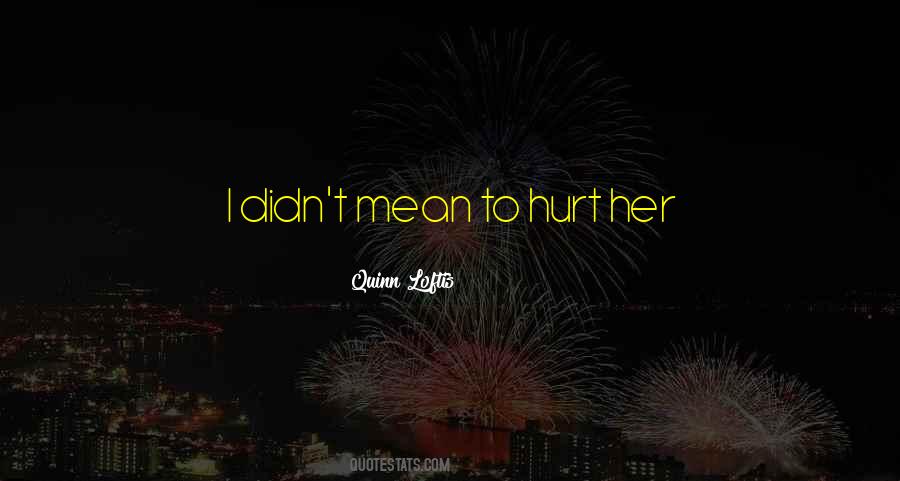 Quotes About I Didn't Mean To Hurt You #598649