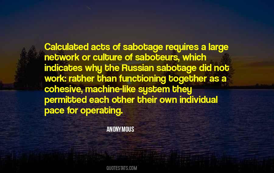 Quotes About Sabotage #1341179