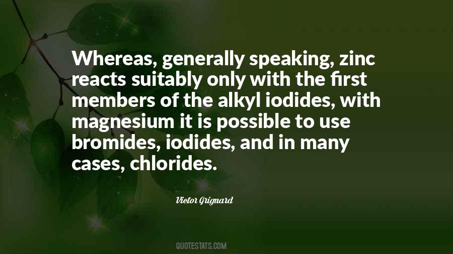 Quotes About Magnesium #1291462