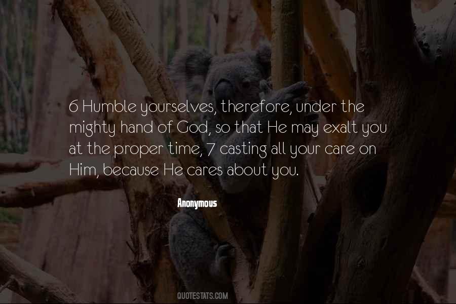 7 Casting All Your Care Quotes #1555887