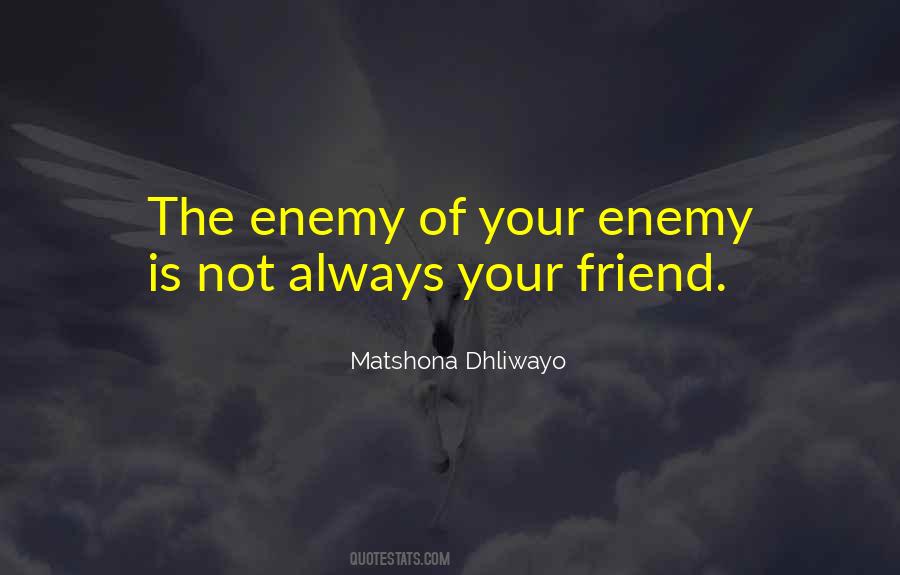 Quotes About Friend And Enemy #155009