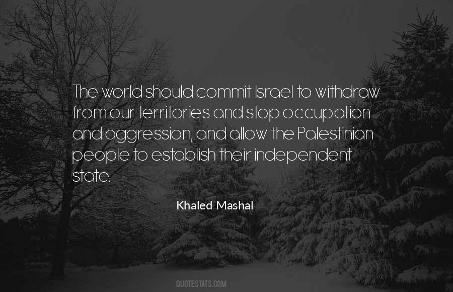 Israel Occupation Quotes #249890