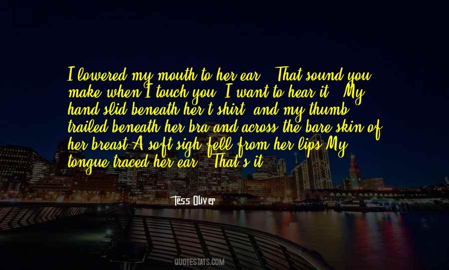 Touch Of A Hand Quotes #1139157