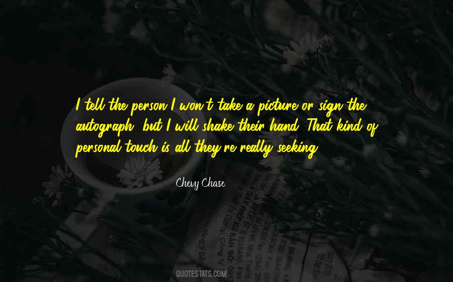 Touch Of A Hand Quotes #1195127