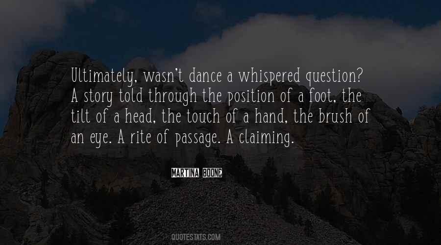 Touch Of A Hand Quotes #1648952