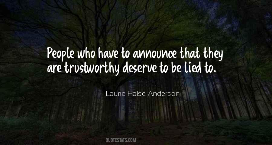 Quotes About Trustworthy #1133295