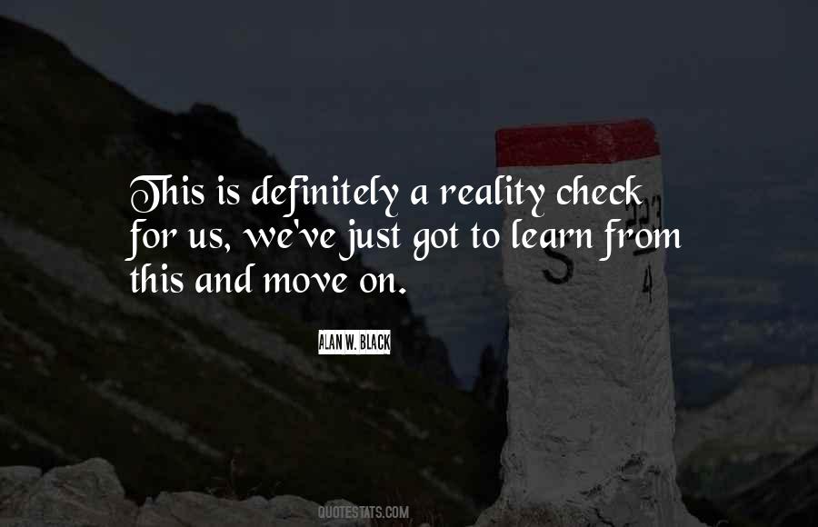 Quotes About Reality Check #744867