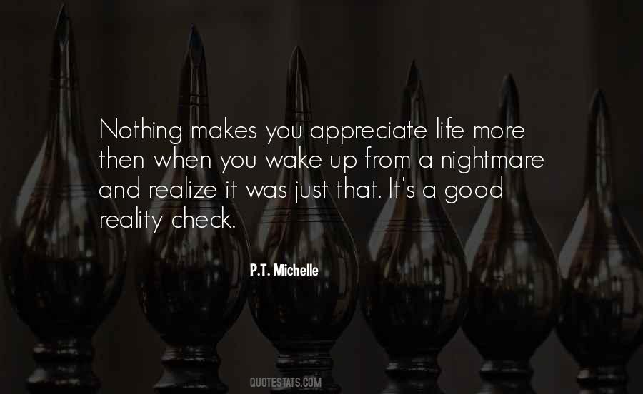 Quotes About Reality Check #784849