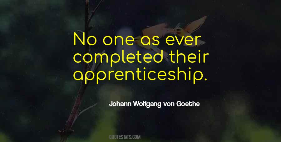 Quotes About Apprenticeship #305234